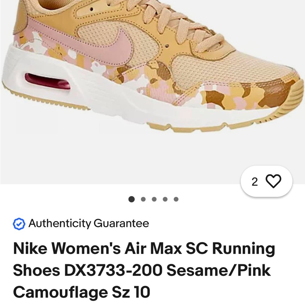 Nike Women's Air Max SC Running Shoes - Pink Camouflage